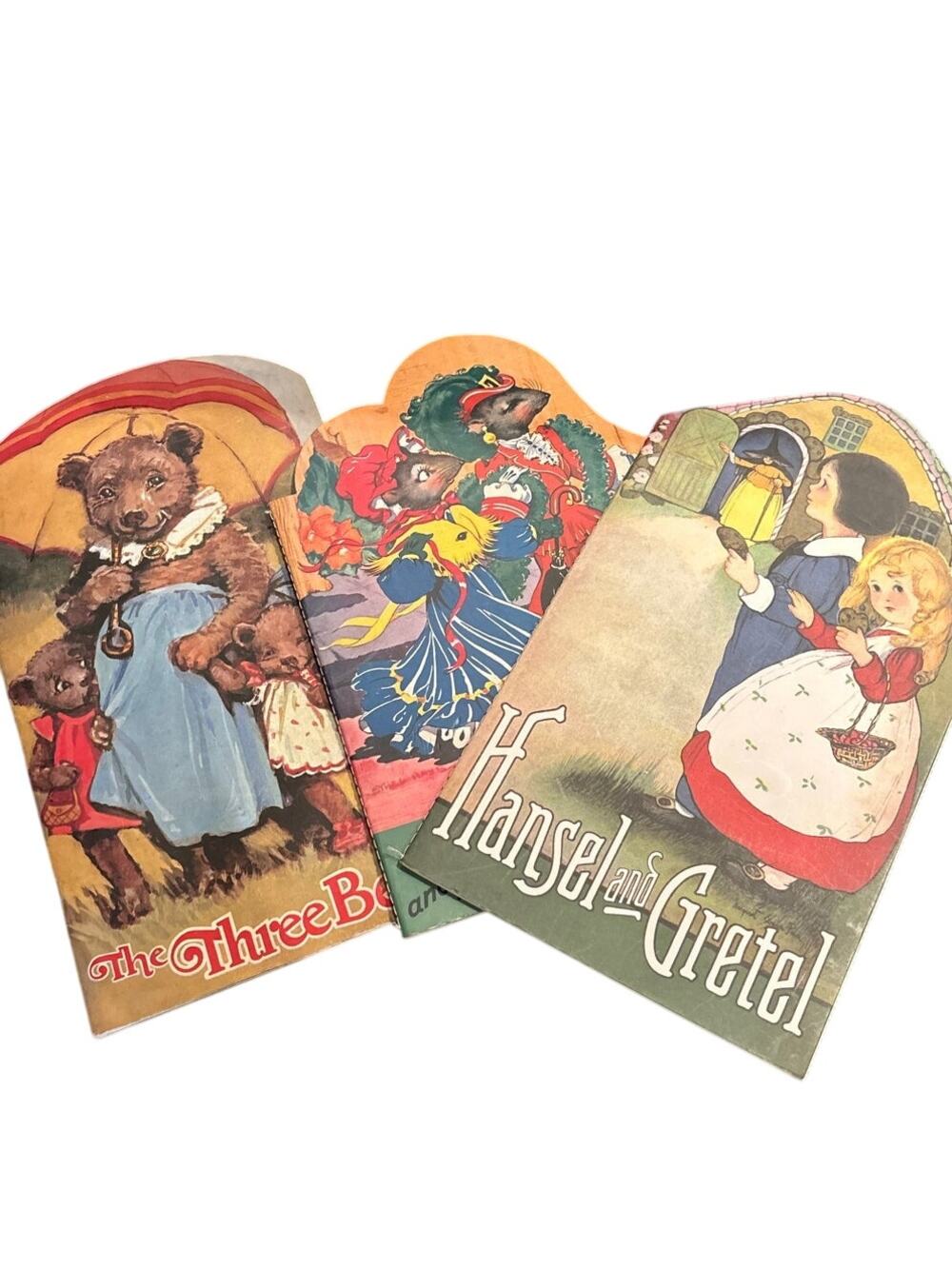 VTG 1980's Lot of 3 Reproduction Die-Cut Oversized Children's Books